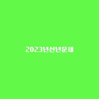 2023년신년운세